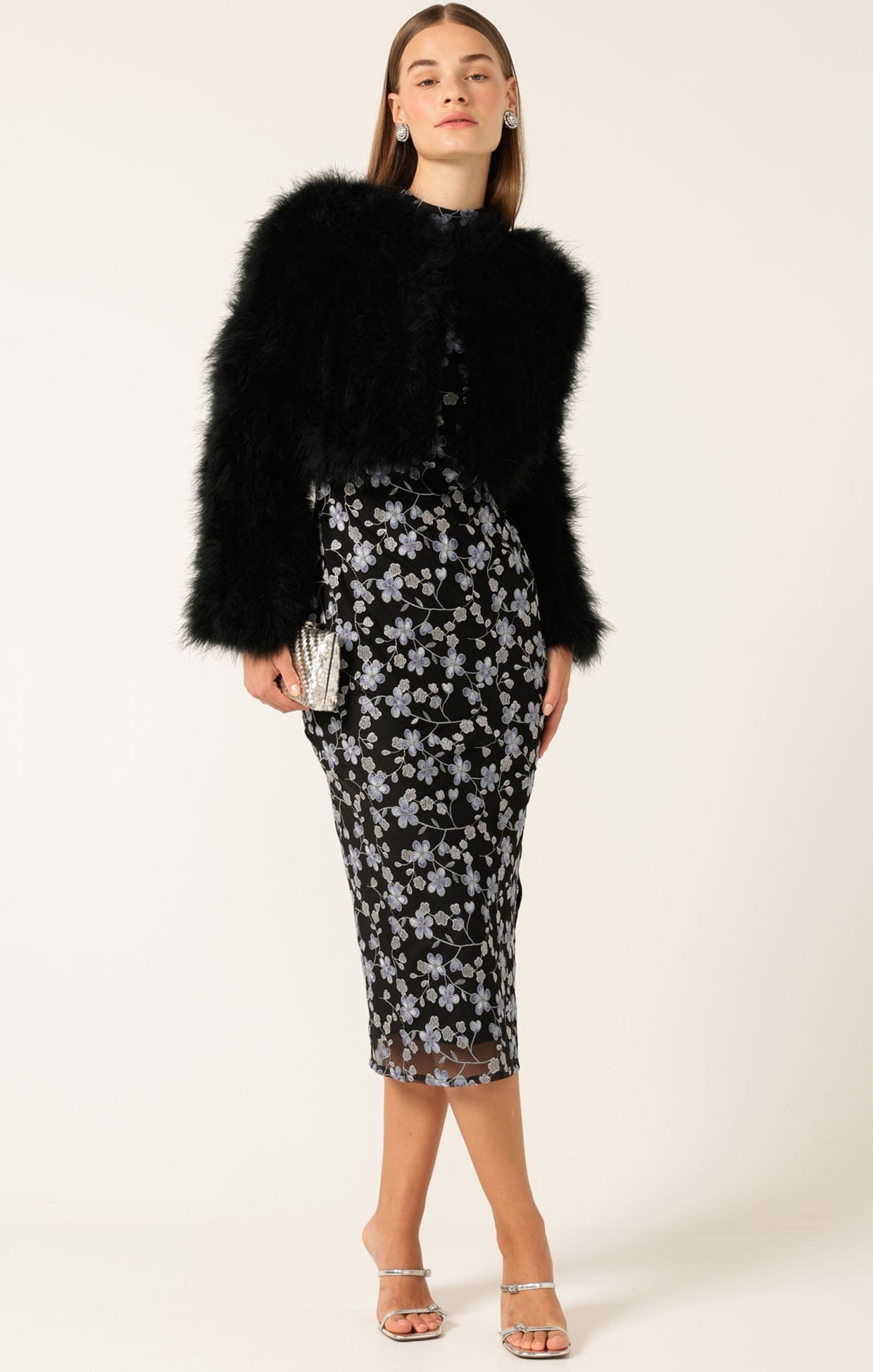 Jackets Multi Occasion LUXE FEATHER JACKET IN BLACK