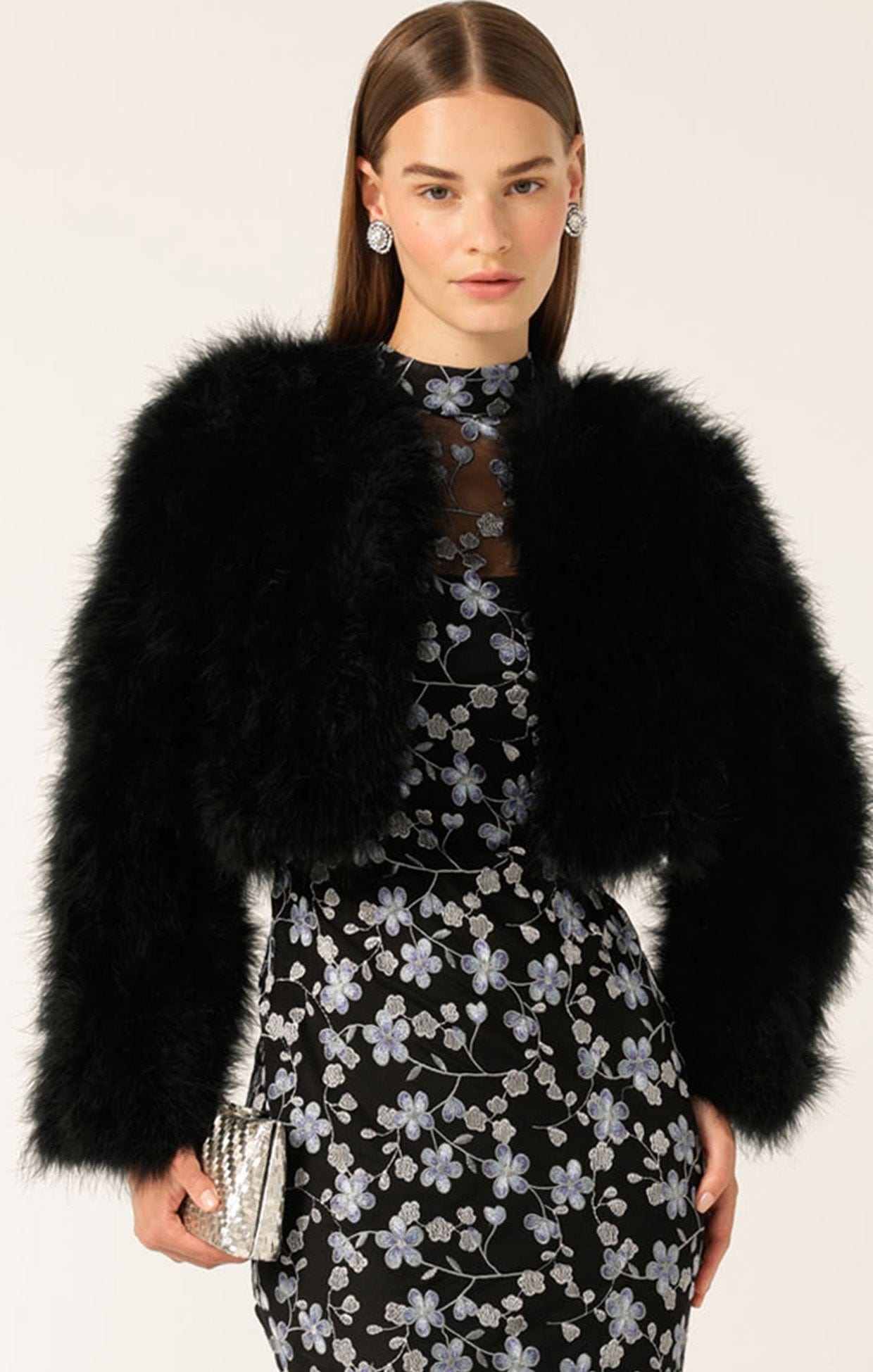 Jackets Multi Occasion LUXE FEATHER JACKET IN BLACK