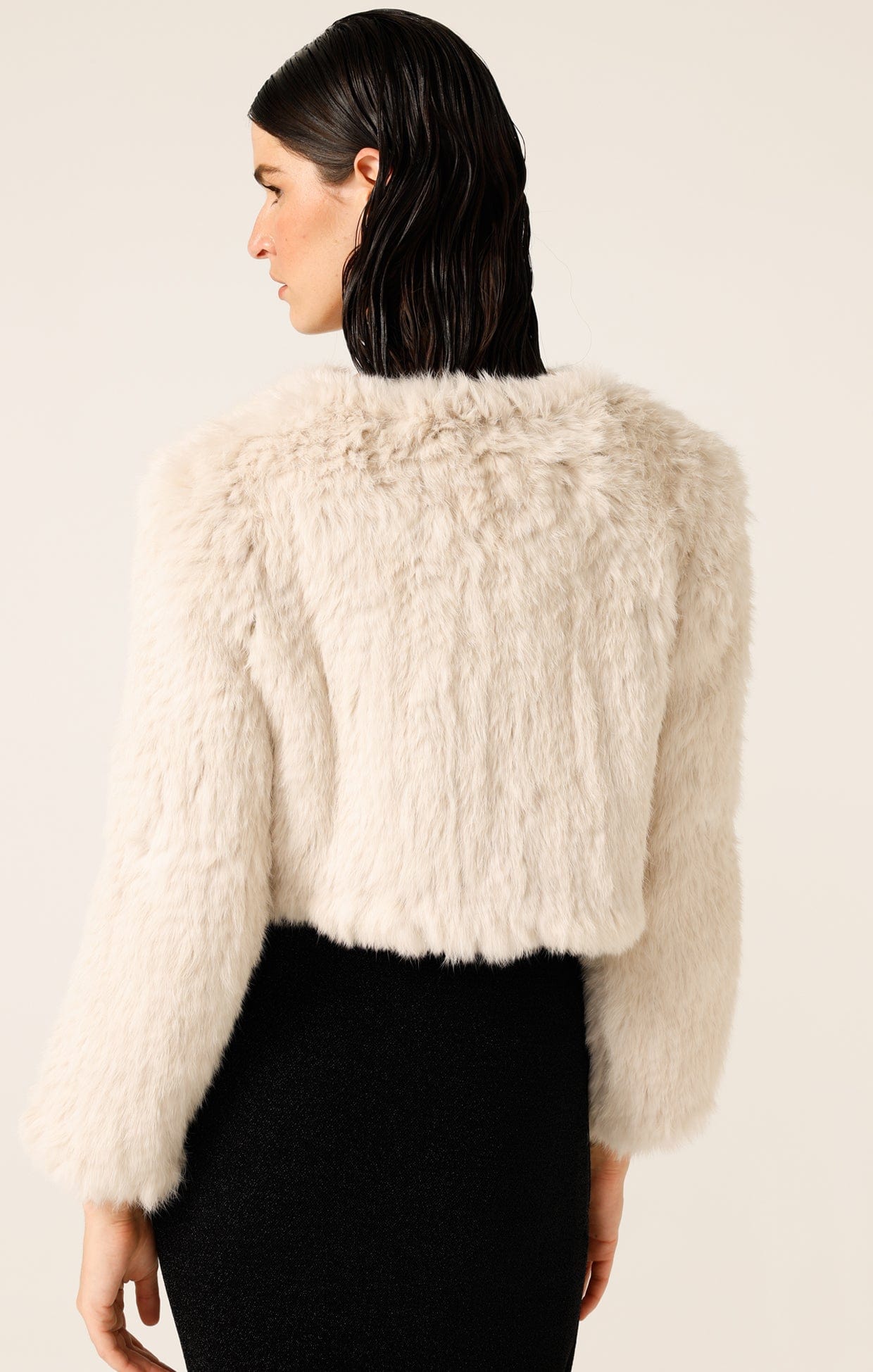Jackets Multi Occasion LUXE FUR JACKET IN STONE