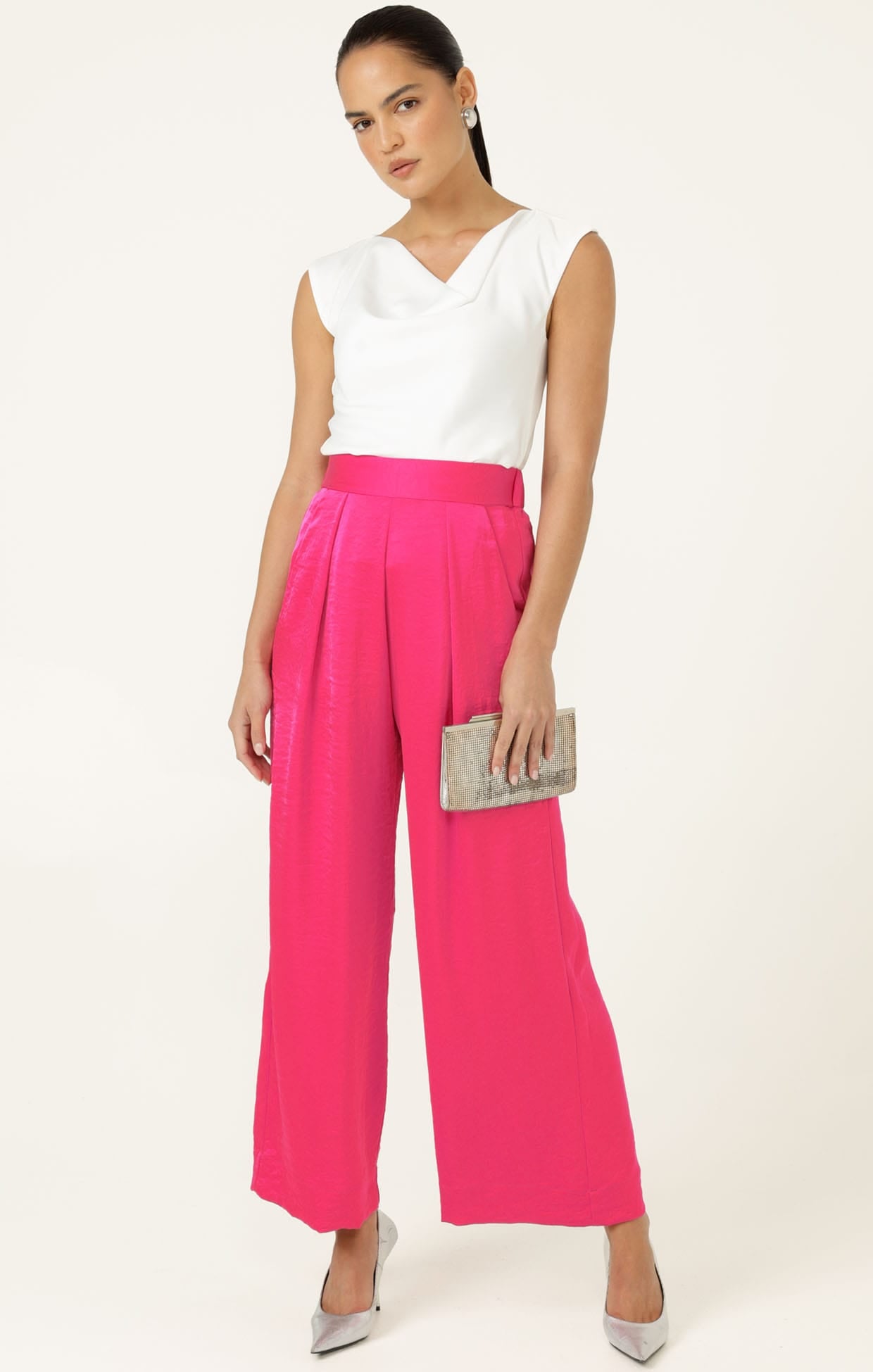 Pants Multi Occasion LUXE PLEATED TROUSER IN PINK
