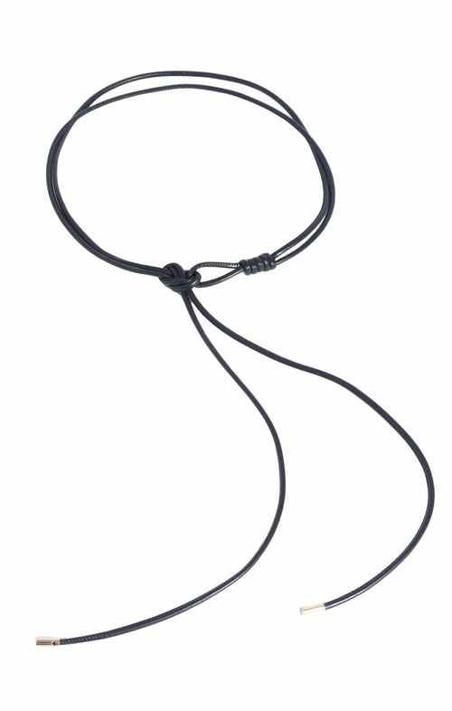 Belts OS / BLACK MARLOW TIE FRONT BELT IN BLACK