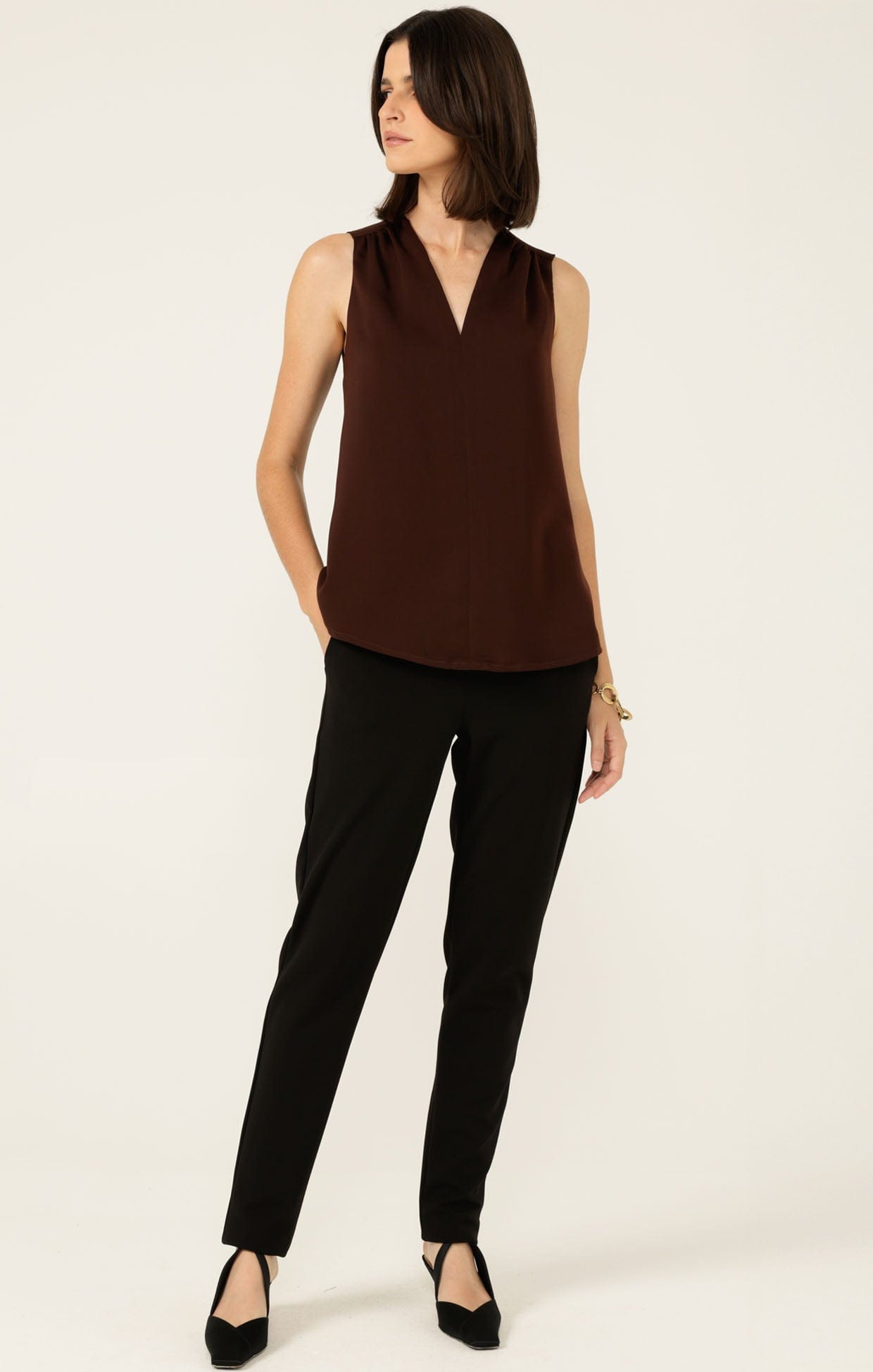 Tops Multi Occasion PIPER TOP IN CHOCOLATE