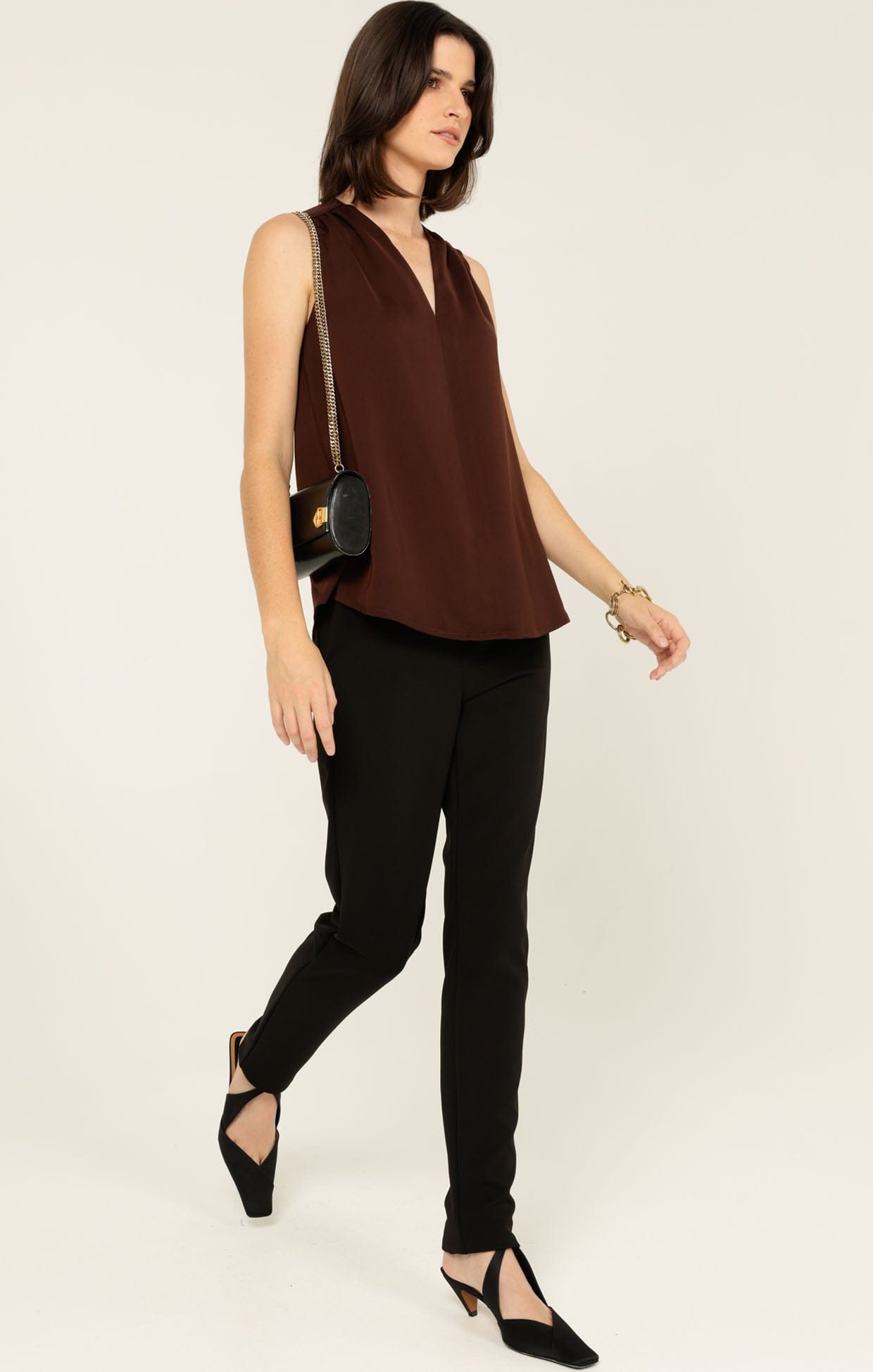 Tops Multi Occasion PIPER TOP IN CHOCOLATE