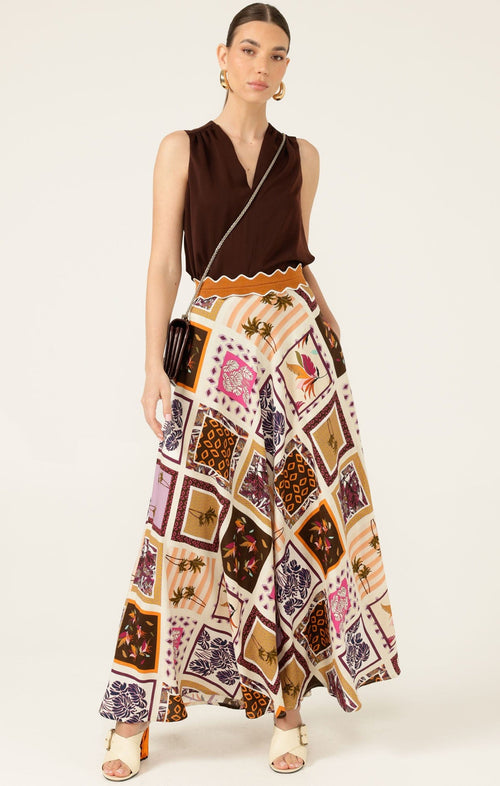 Skirts Multi Occasion WILD PALM MAXI SKIRT