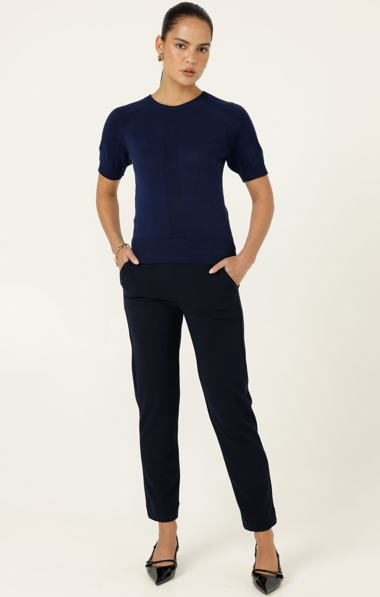 Knitwear RAGLAN KNIT TOP IN NAVY