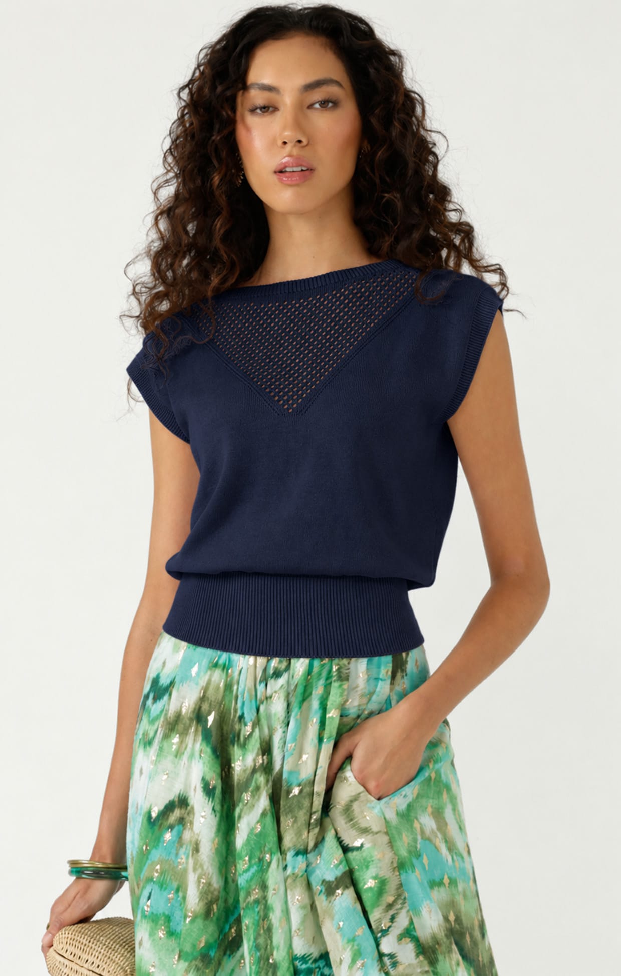 Knitwear CHLOE KNIT TOP IN NAVY