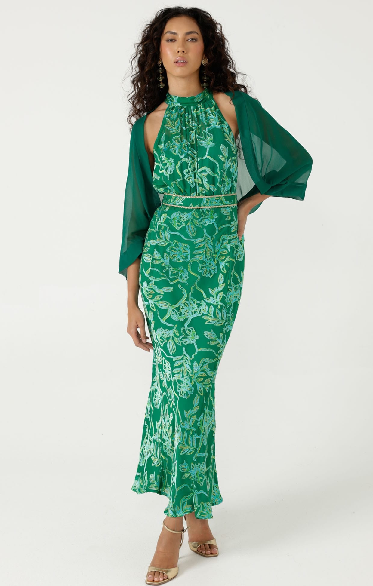 Jackets OS / GREEN SHEER KIMONO IN GREEN