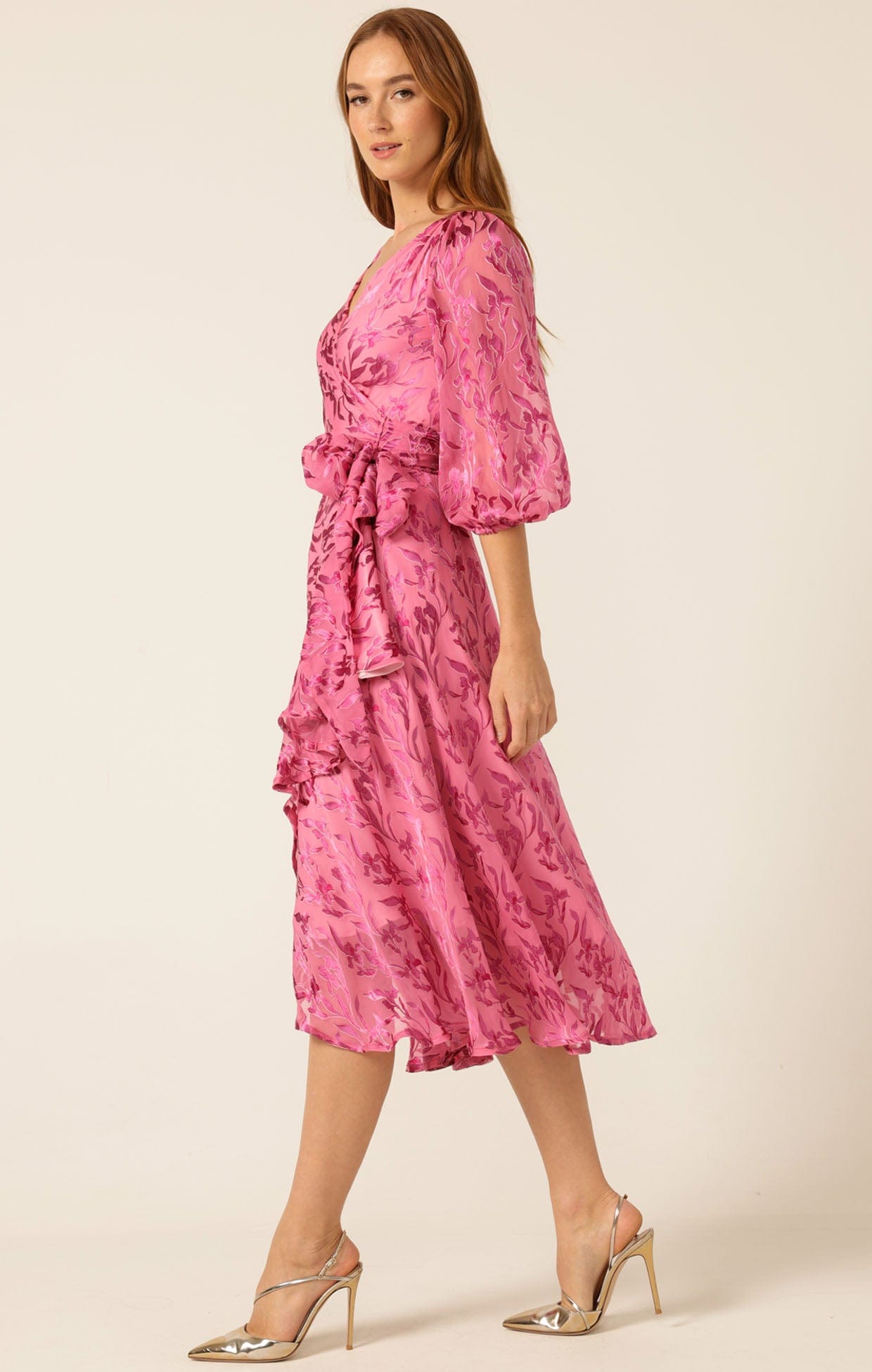Dresses Events SHERBET BREEZE MIDI WRAP DRESS