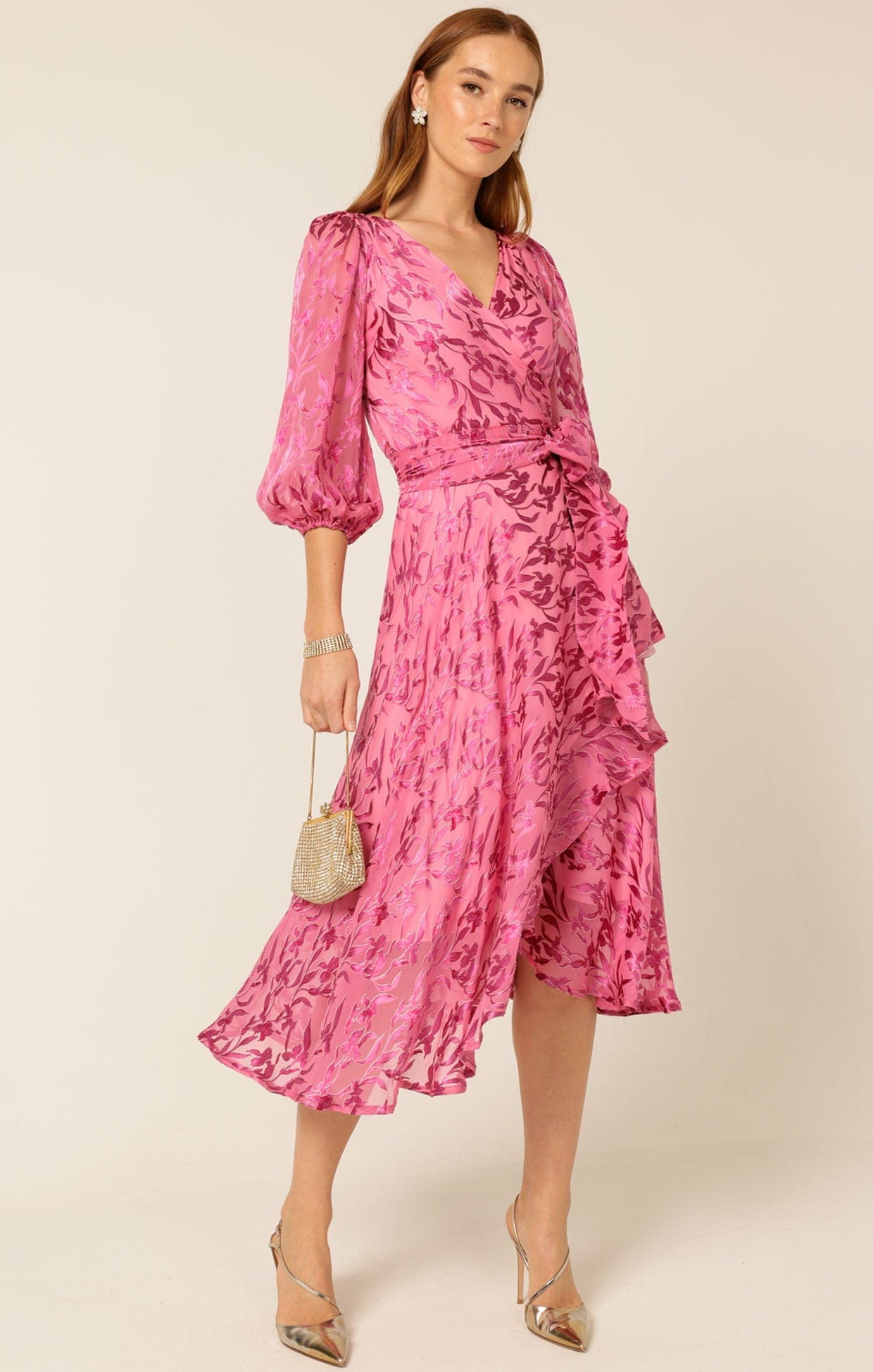 Dresses Events SHERBET BREEZE MIDI WRAP DRESS