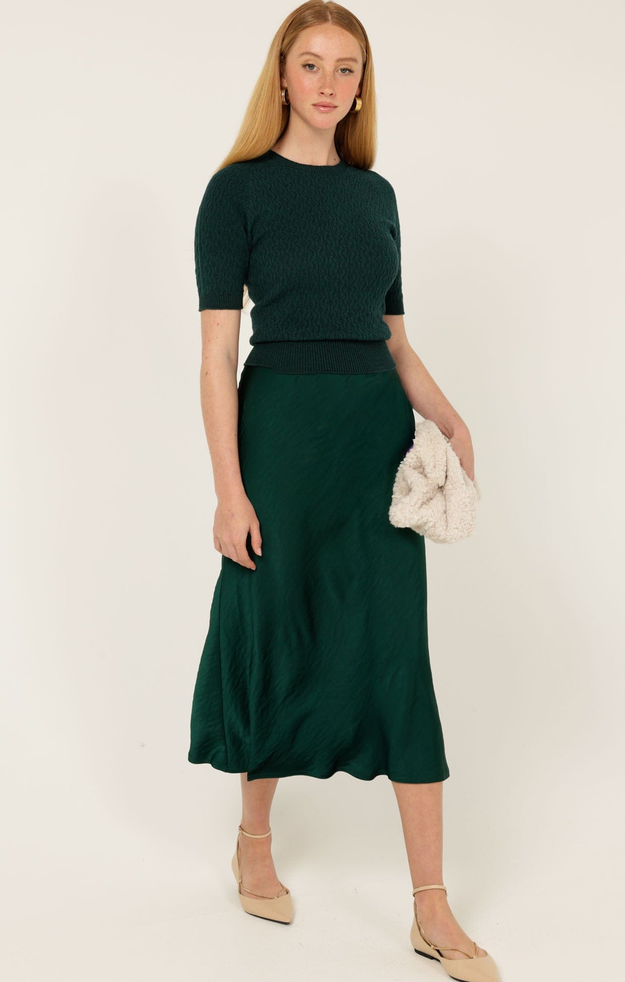 Knitwear SHORT SLEEVE GROVE KNIT TOP IN FOREST