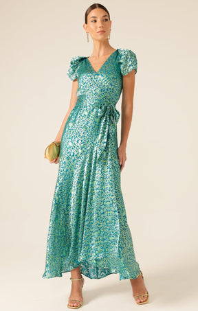 Dresses Events SIREN SEA MAXI WRAP DRESS