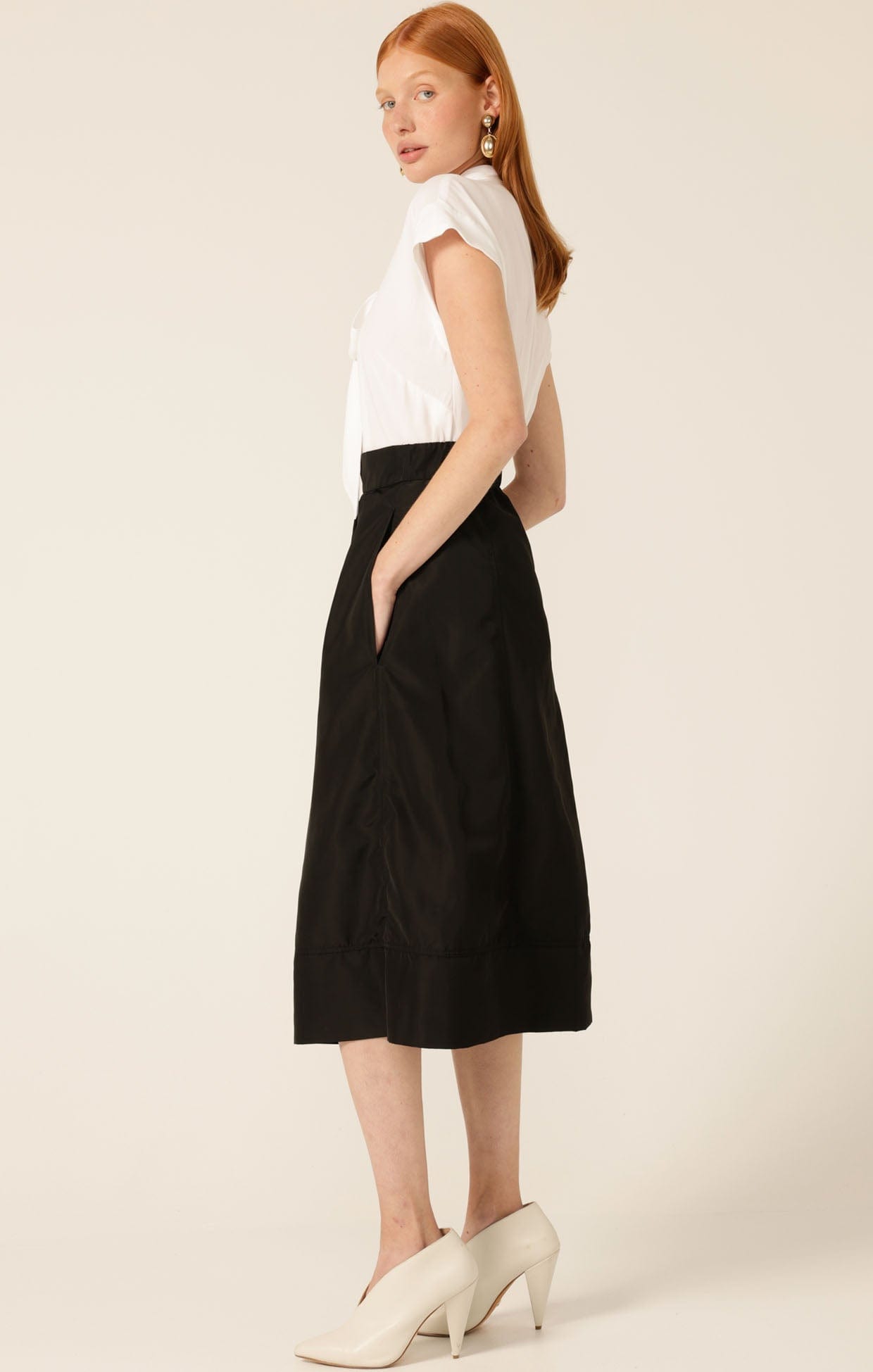 Skirts PLEATED A-LINE SKIRT