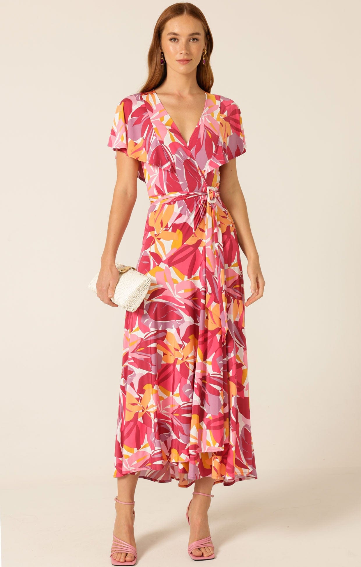 Dresses Multi Occasion TROPICANA POP WRAP DRESS