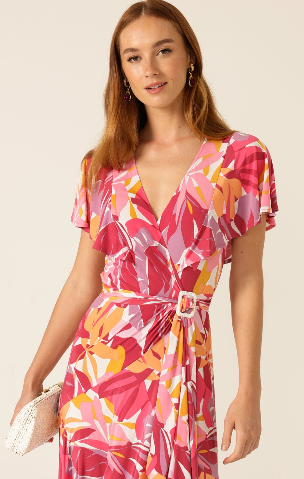 Dresses Multi Occasion TROPICANA POP WRAP DRESS