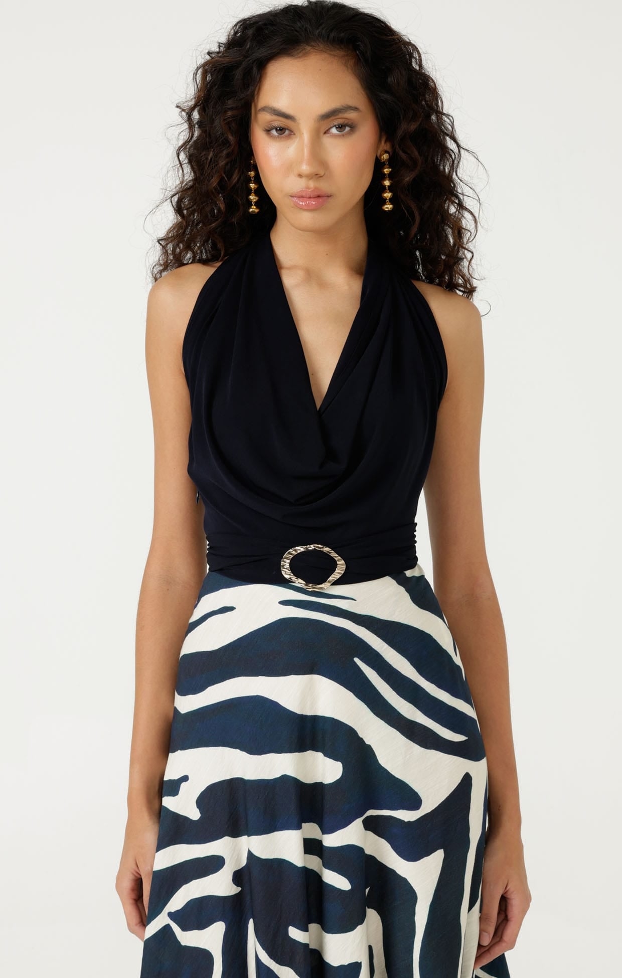 Dresses Events VILLA VITA MAXI DRESS IN STEEL BLUE