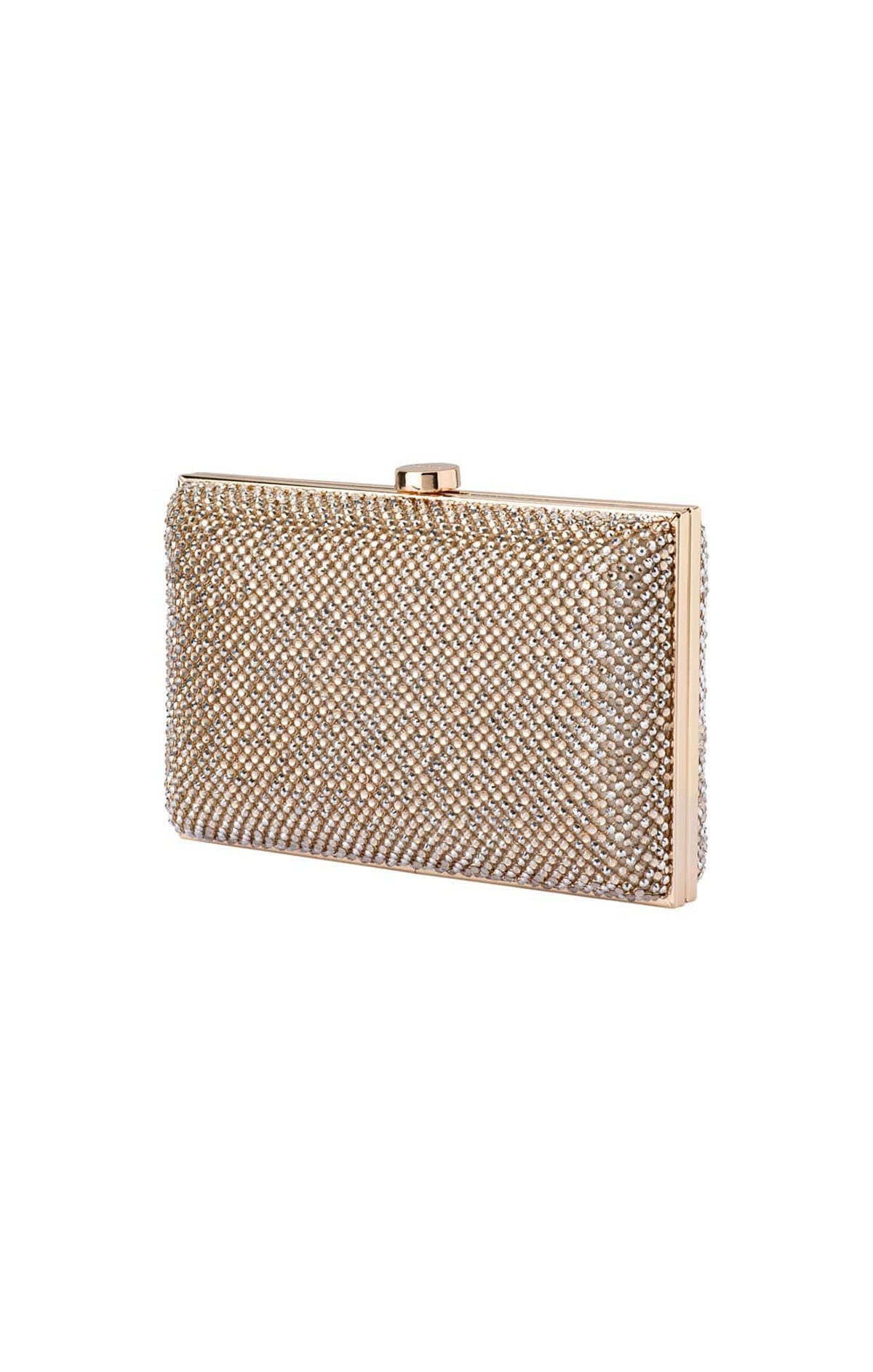 Bags OS / GOLD VIVIANA CRYSTAL MESH CLUTCH BAG
