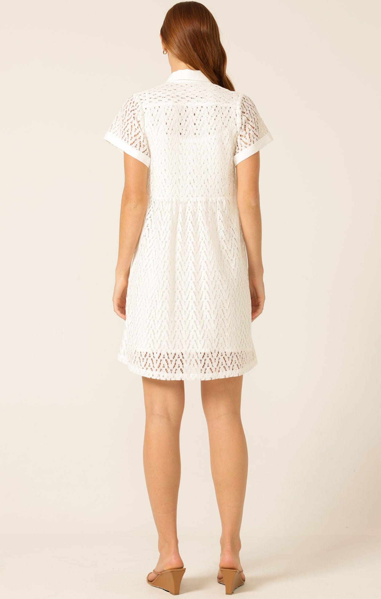Dresses Multi Occasion WHITE LOTUS SHIFT DRESS IN WHITE