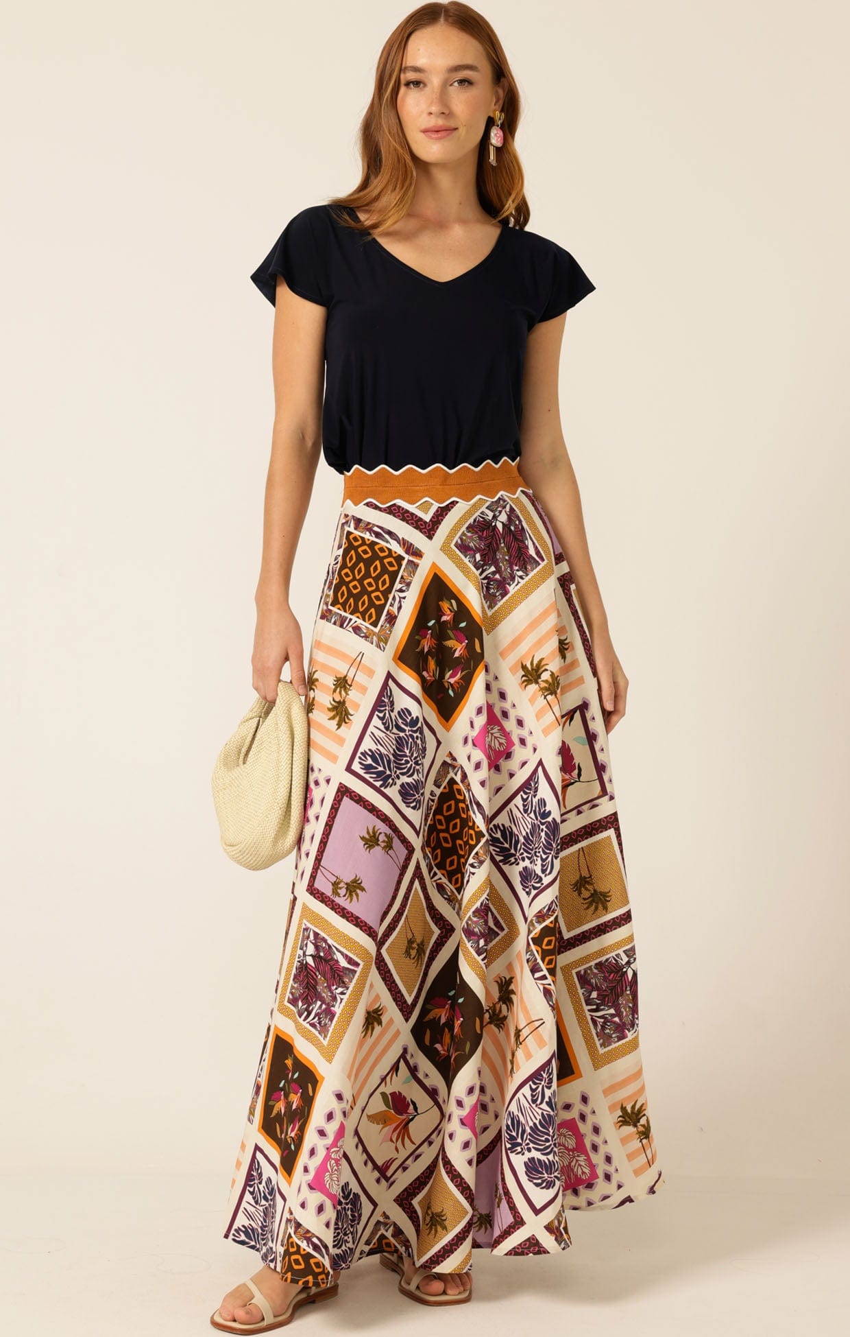 Skirts Multi Occasion WILD PALM MAXI SKIRT