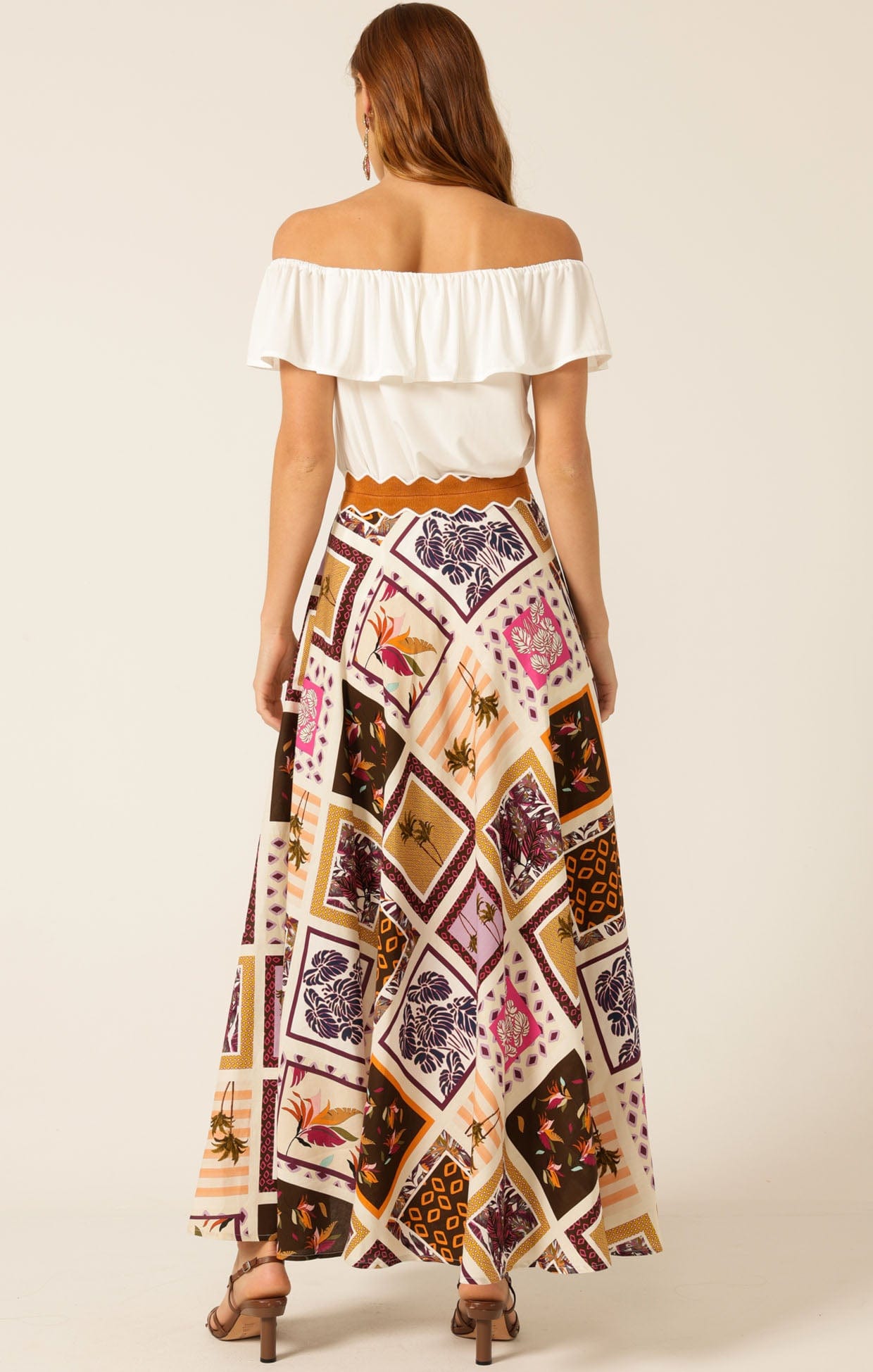 Skirts Multi Occasion WILD PALM MAXI SKIRT