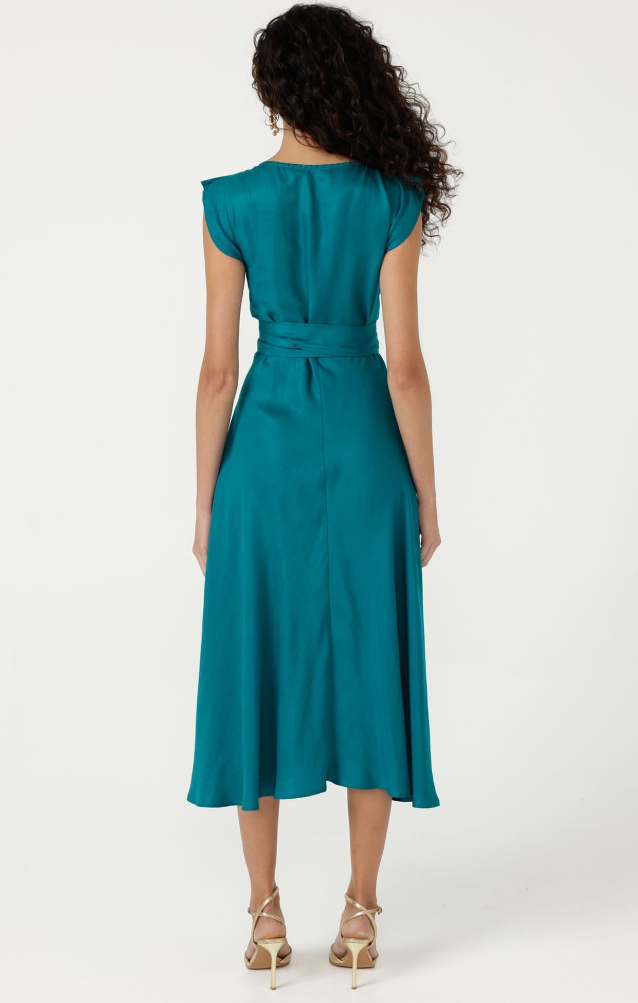 Dresses Multi Occasion XENIA WRAP DRESS IN PEACOCK