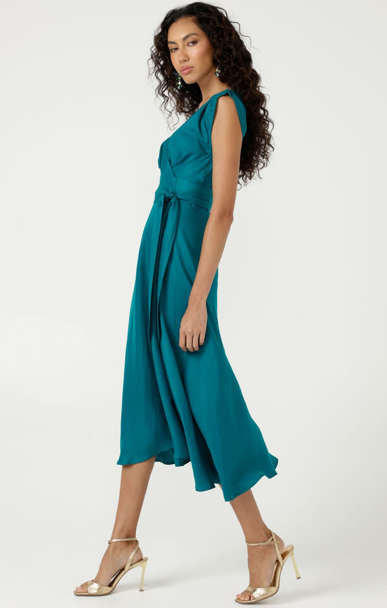 Dresses Multi Occasion XENIA WRAP DRESS IN PEACOCK