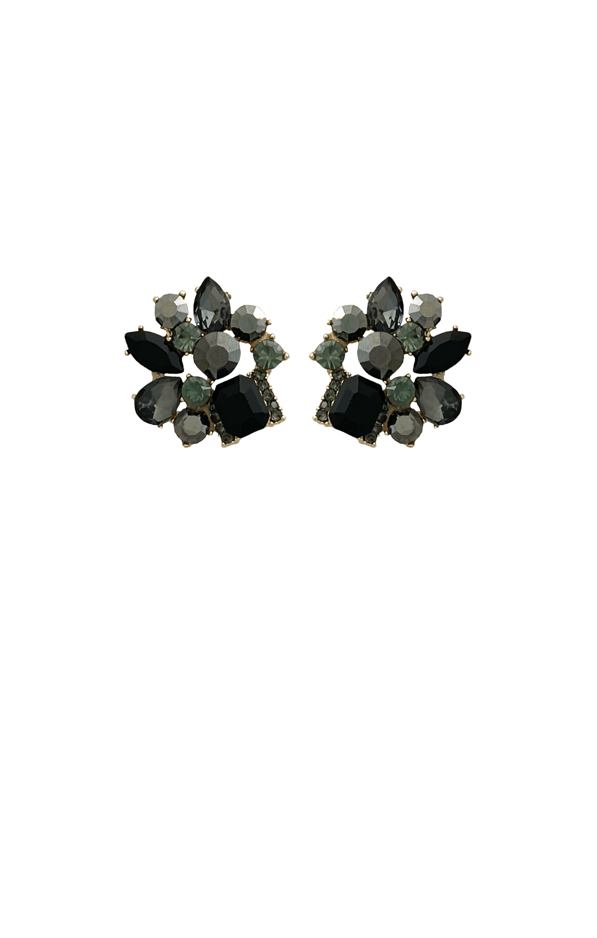 Multi Occasion OS / BLACK CARRIE CLUSTER EARRINGS IN BLACK
