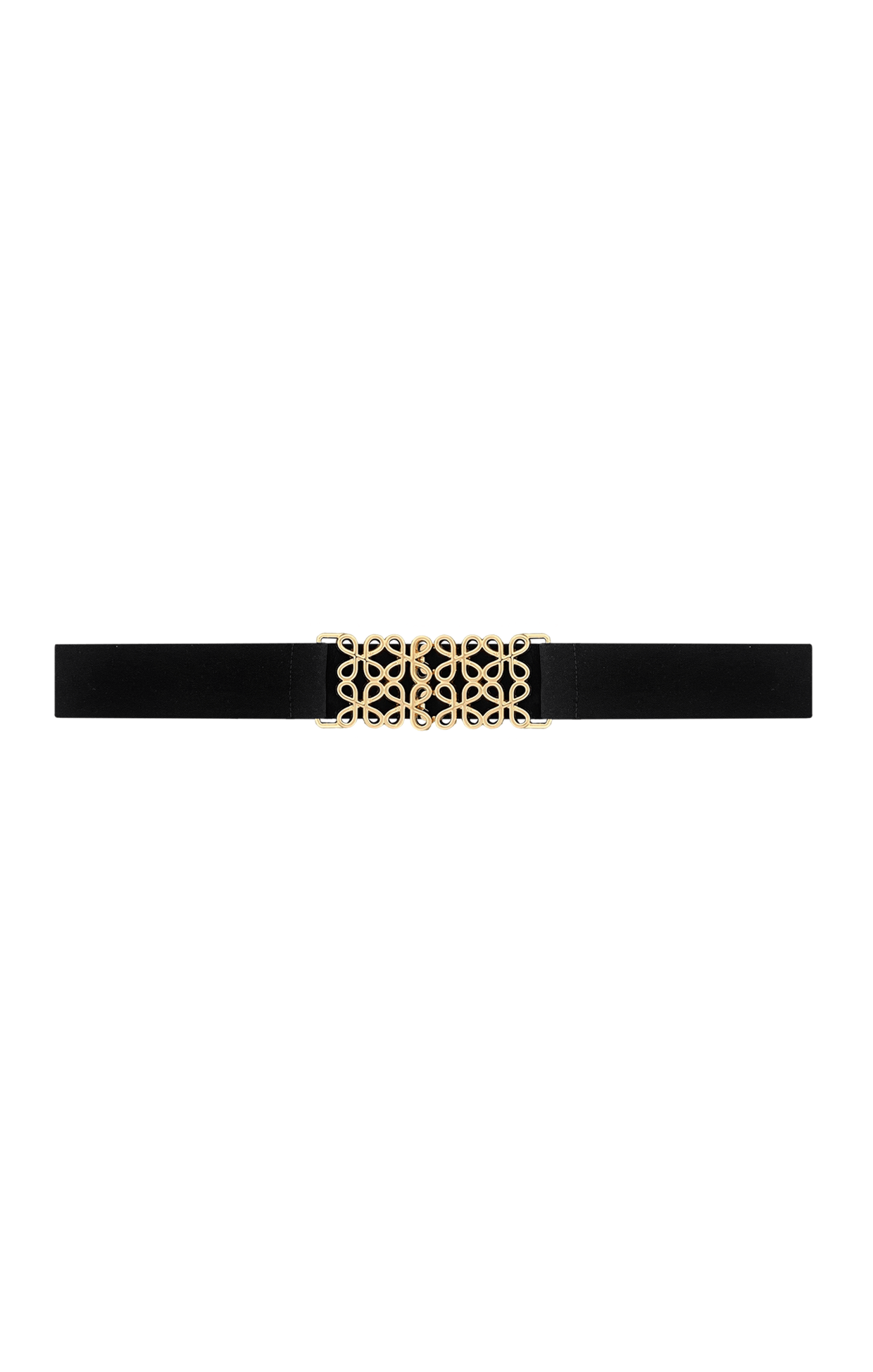 Belts DECORATIVE CLASP BELT IN BLACK AND GOLD