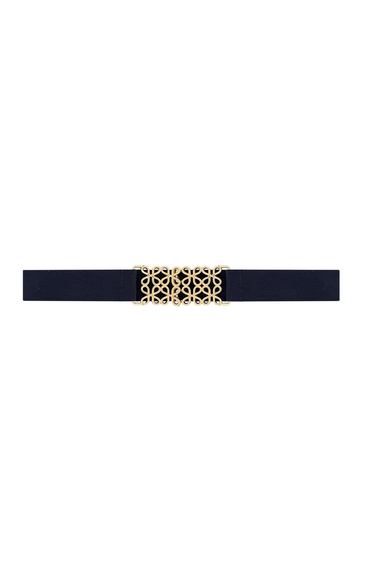 Belts DECORATIVE CLASP BELT IN NAVY AND GOLD