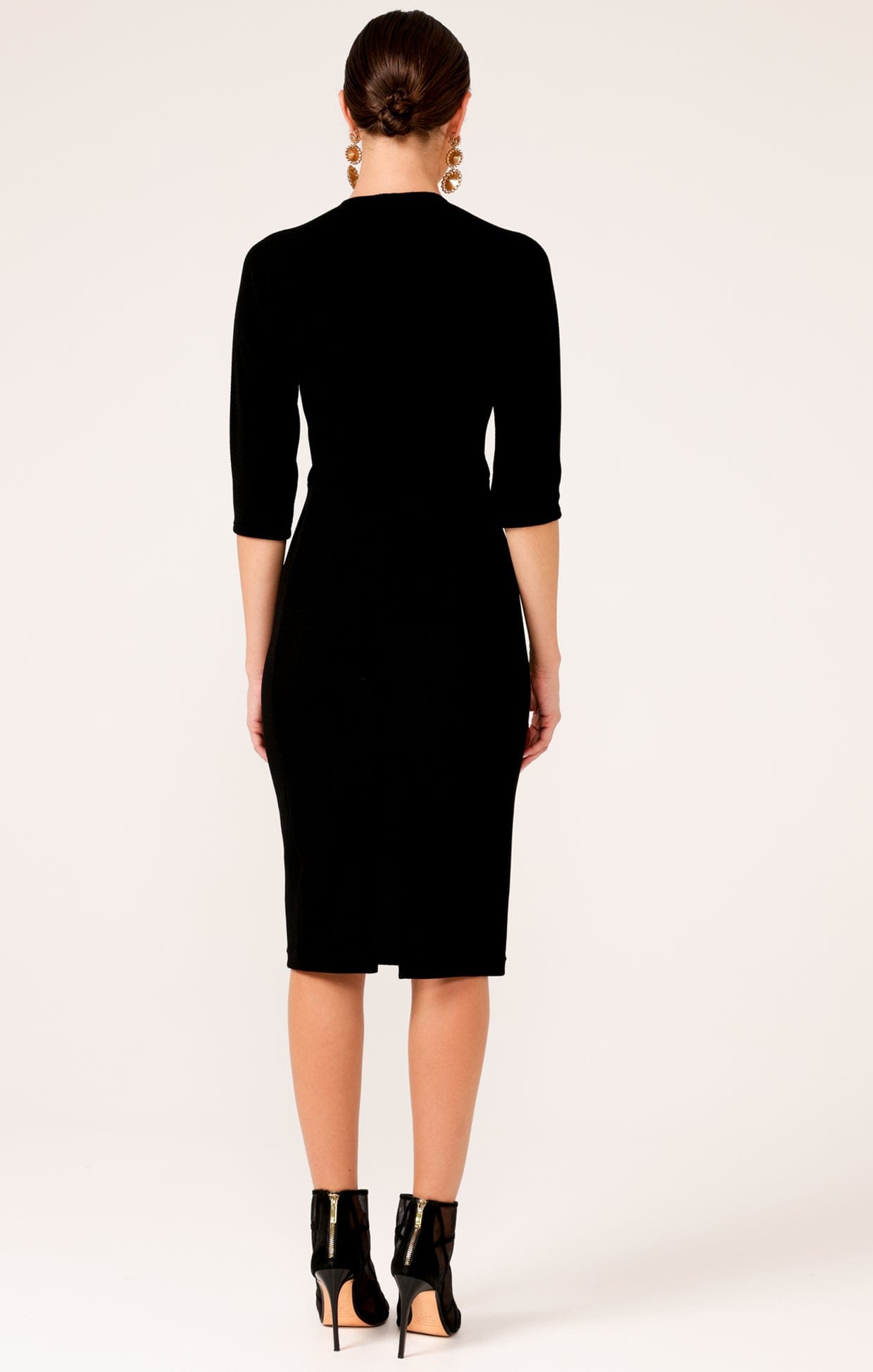 Dresses Multi Occasion IRIS DRESS 3/4 SLEEVE IN BLACK