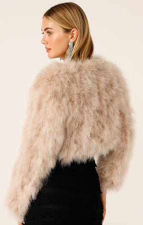 Jackets LUXE FEATHER JACKET IN BLUSH