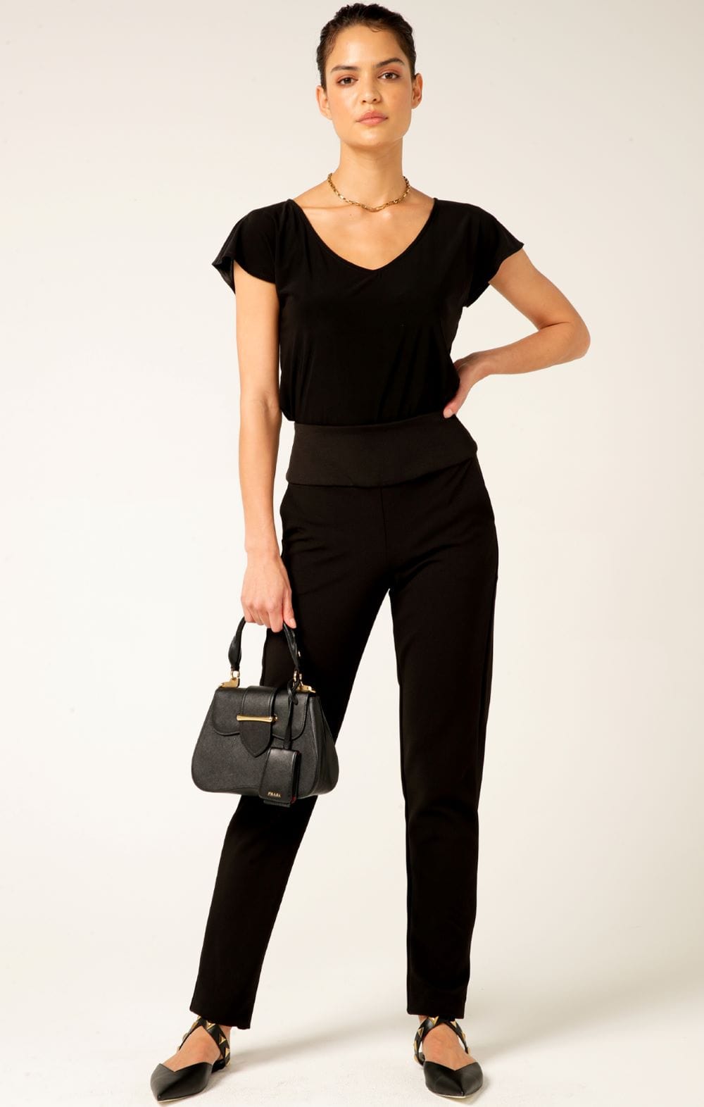 Pants TAPERED LEG PANT TALL IN BLACK