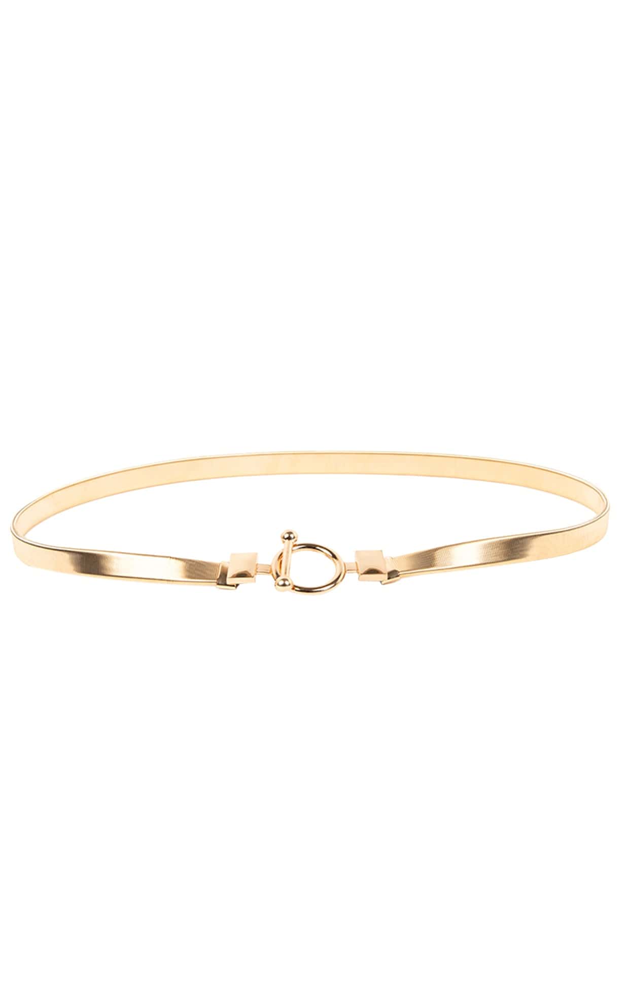 Toggle Slinky Belt in Gold by SACHA DRAKE