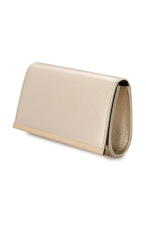 ACCESSORIES Bags Clutches One Size / Neutral MADDIE FOLDOVER CLUTCH IN GOLD
