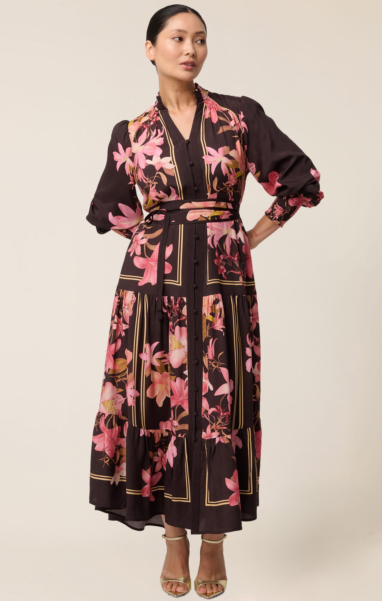 Dresses ADINE MAXI DRESS IN OBSIDIAN BLOOM