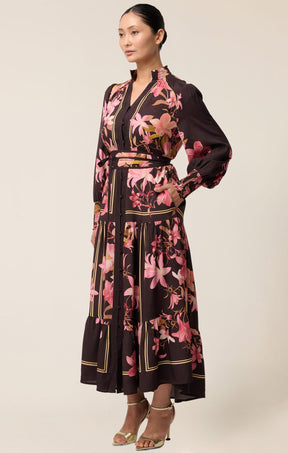 Dresses ADINE MAXI DRESS IN OBSIDIAN BLOOM