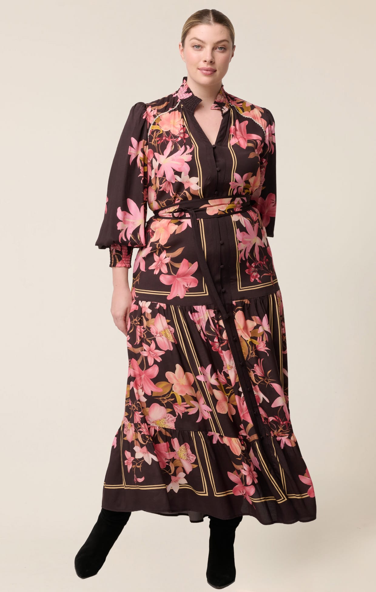 Dresses ADINE MAXI DRESS IN OBSIDIAN BLOOM