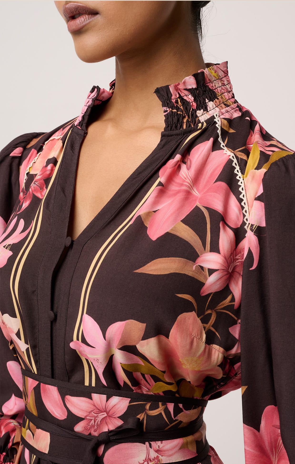 Dresses ADINE MAXI DRESS IN OBSIDIAN BLOOM
