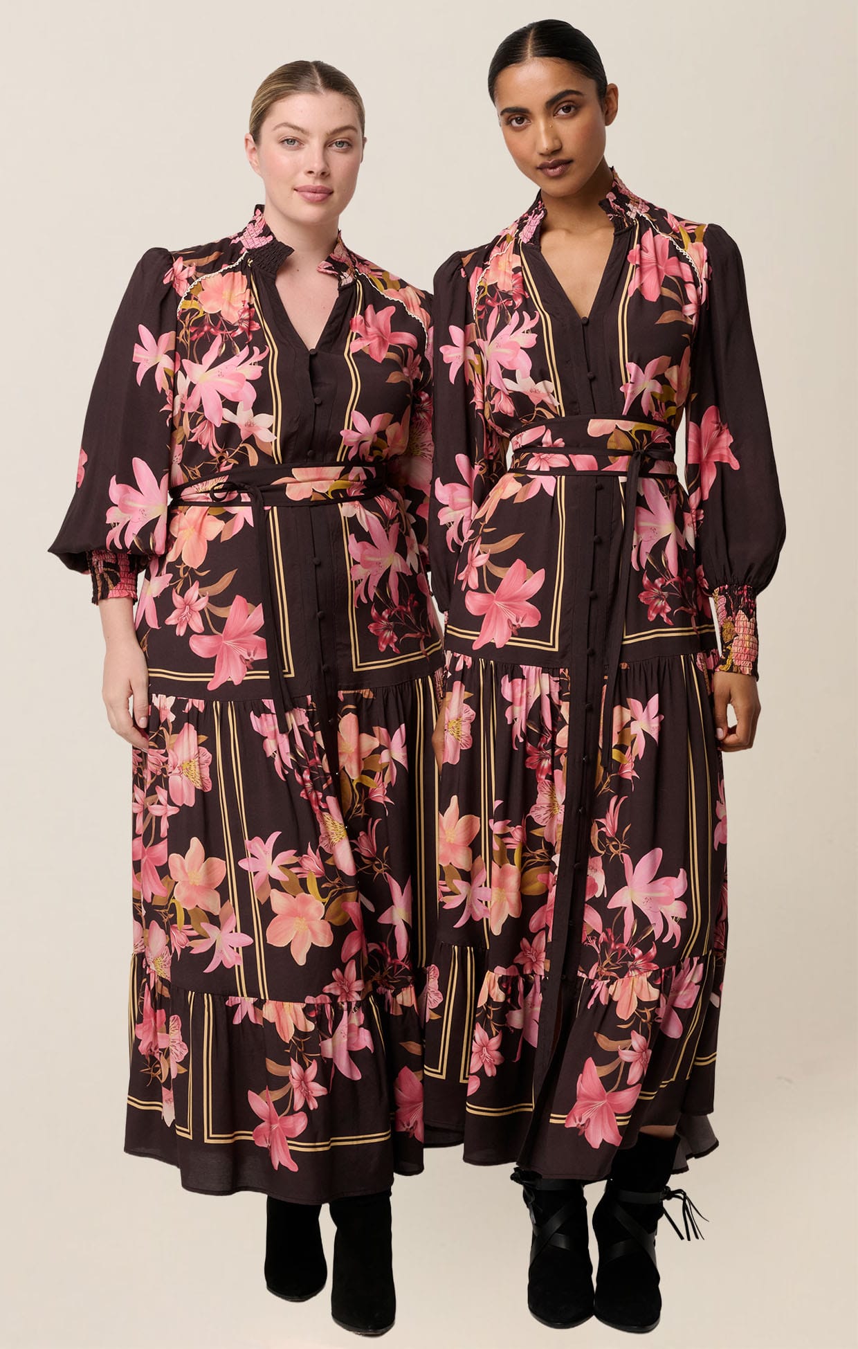 Dresses ADINE MAXI DRESS IN OBSIDIAN BLOOM