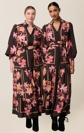 Dresses ADINE MAXI DRESS IN OBSIDIAN BLOOM