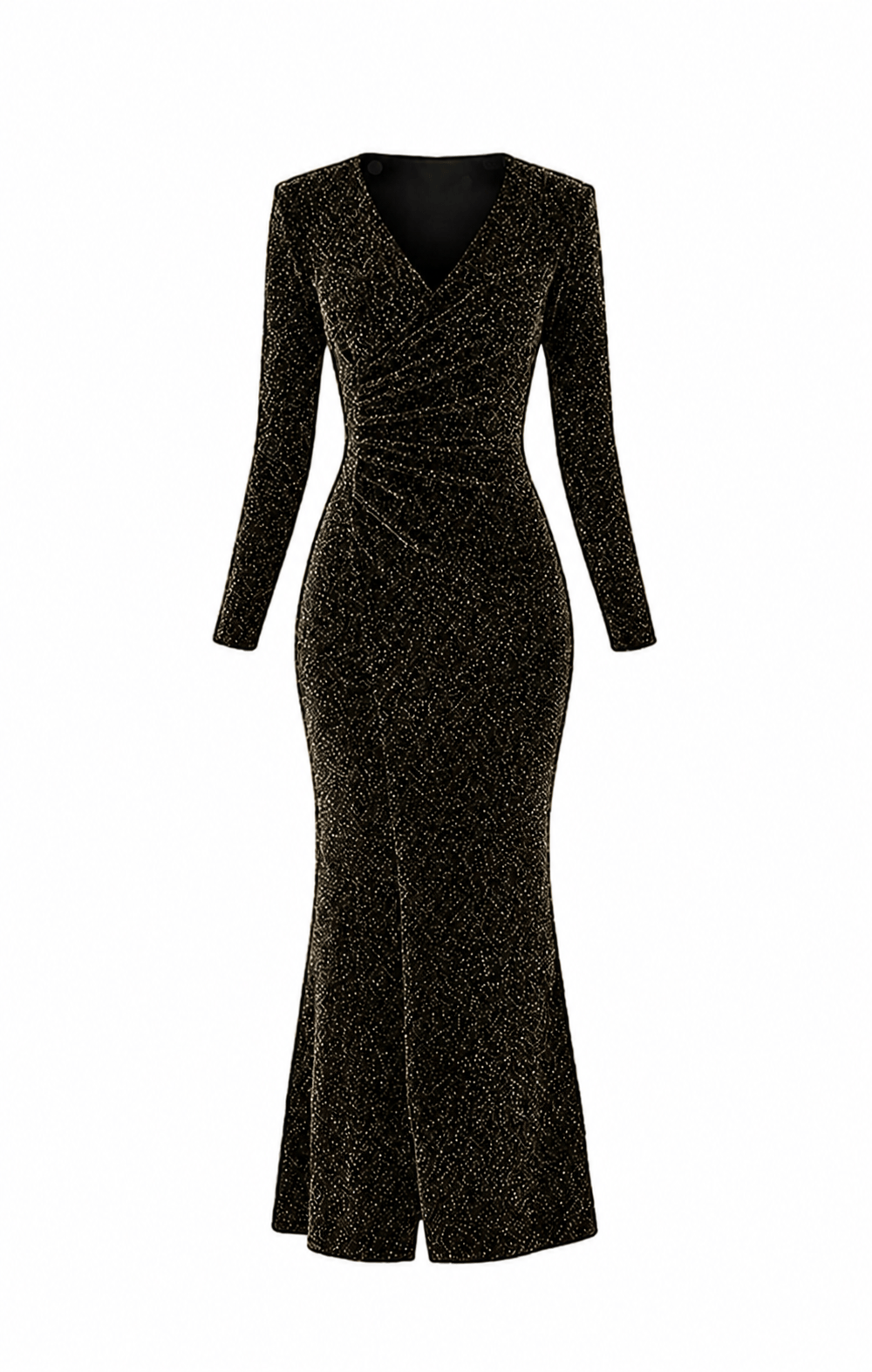 Dresses Events LENORA MAXI DRESS IN BLACK GOLD