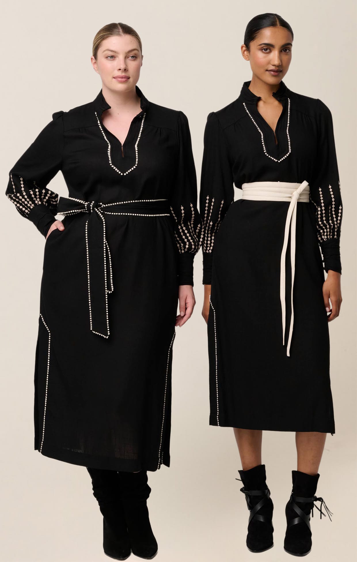Dresses EDITH COLUMN DRESS IN BLACK