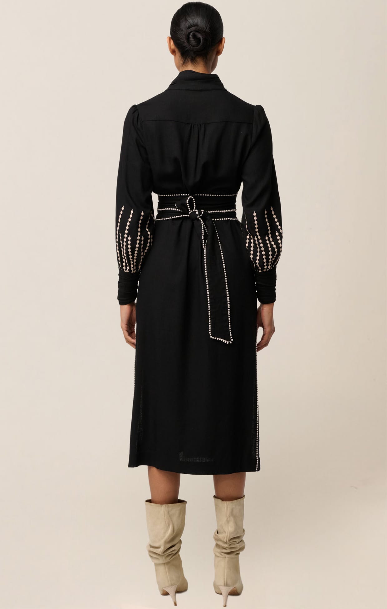 Dresses EDITH COLUMN DRESS IN BLACK