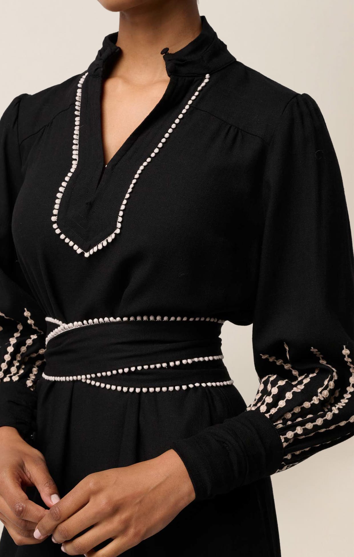 Dresses EDITH COLUMN DRESS IN BLACK