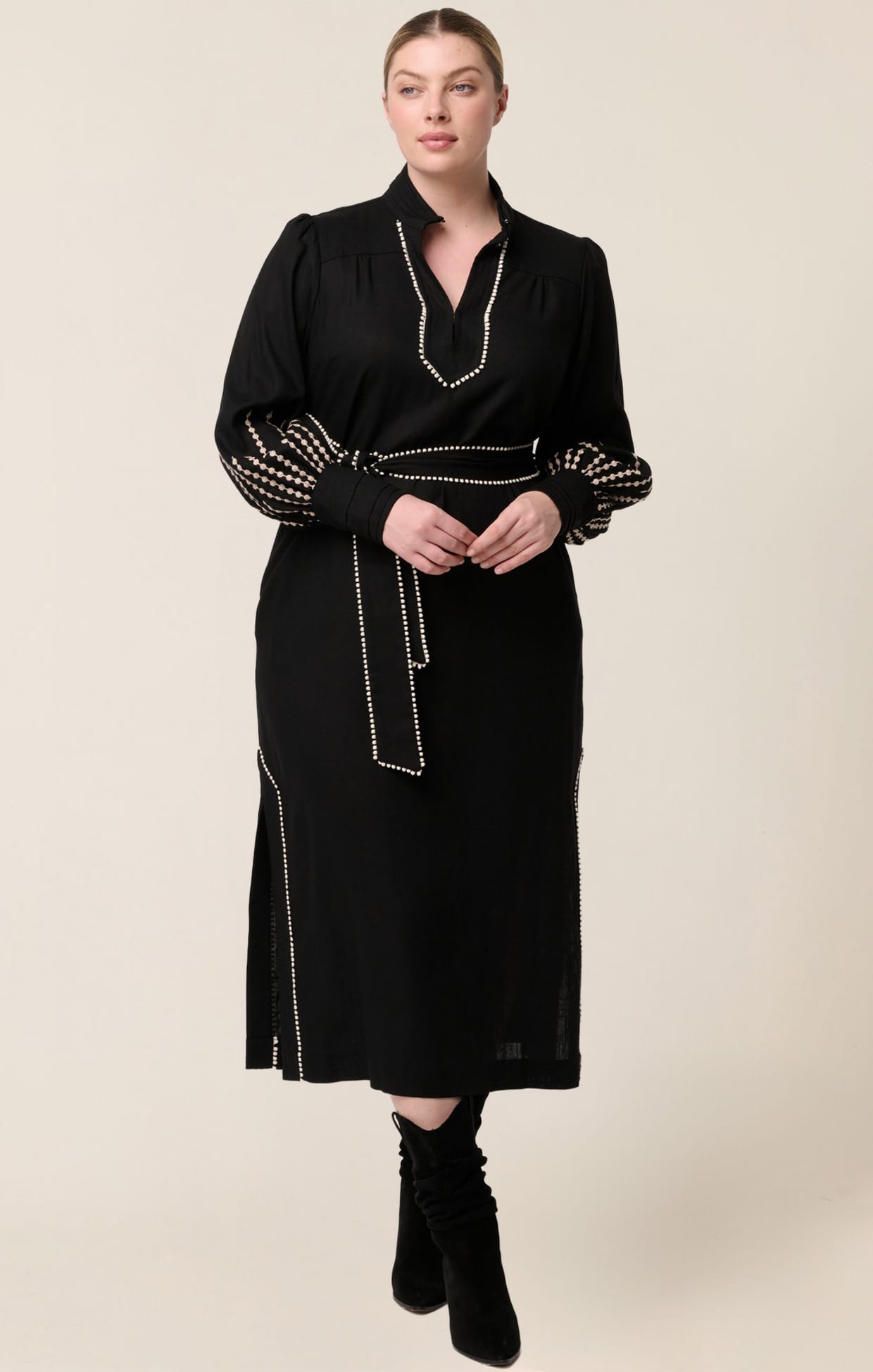 Dresses EDITH COLUMN DRESS IN BLACK