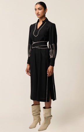Dresses EDITH COLUMN DRESS IN BLACK
