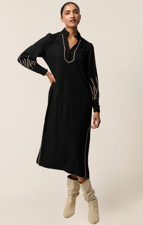 Dresses EDITH COLUMN DRESS IN BLACK