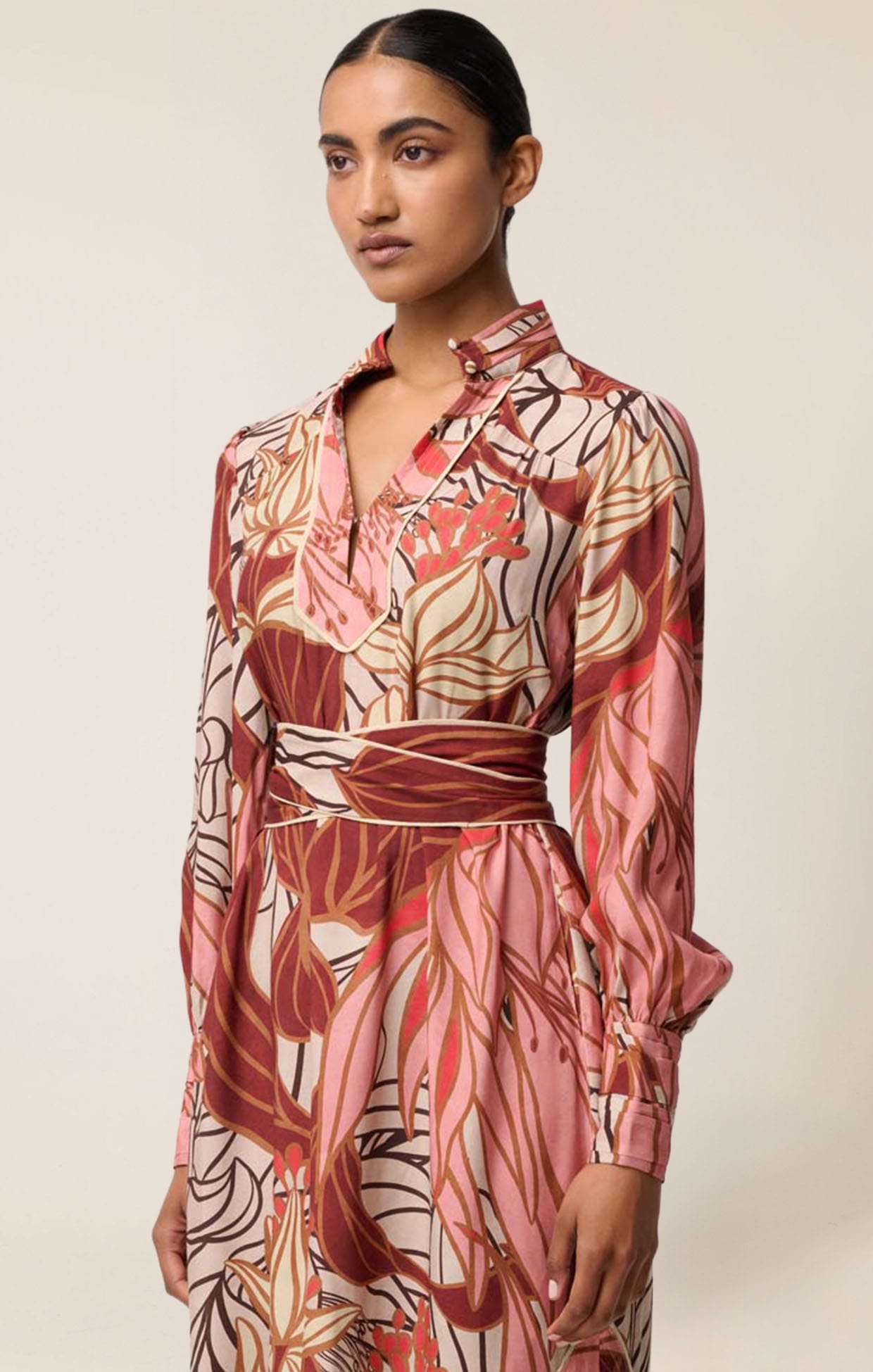 Dresses Multi Occasion EDITH COLUMN DRESS IN CATHEDRAL BOTANIC