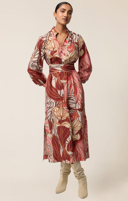 Dresses Multi Occasion EDITH COLUMN DRESS IN CATHEDRAL BOTANIC