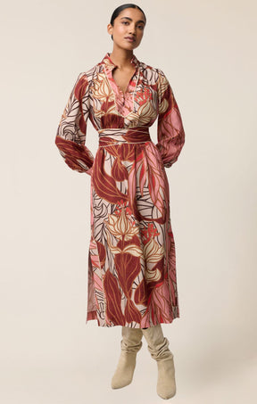 Dresses Multi Occasion EDITH COLUMN DRESS IN CATHEDRAL BOTANIC
