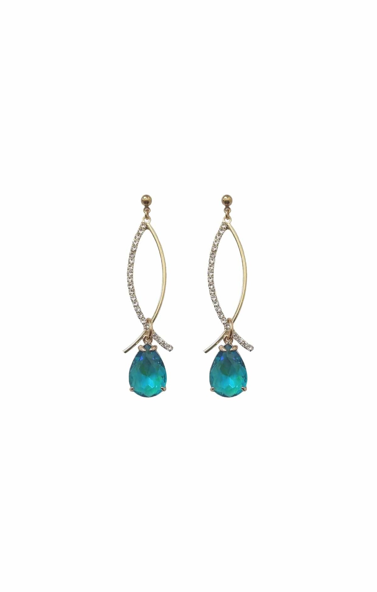 Earrings OS / BRILLIANT BLUE ALLEGRA DROP EARRINGS IN BRILLIANT BLUE